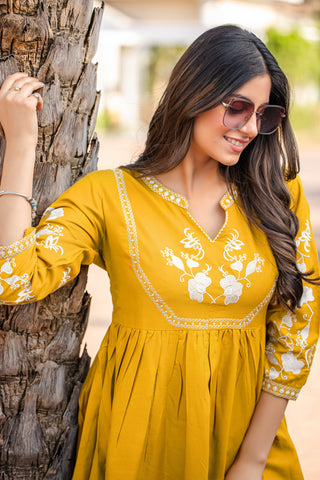 Embroidered Tunic With Trouser Co-Ords-HELISHA