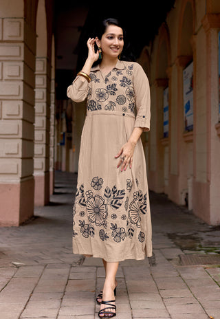 Thread-Work Rayon Frock – Design 3003 - product view 1