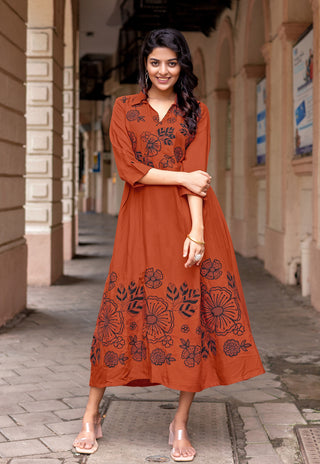 Thread-Work Rayon Frock – Design 3004 - product view 1