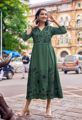 Thread-Work Rayon Frock – Design 3006 - product view 1