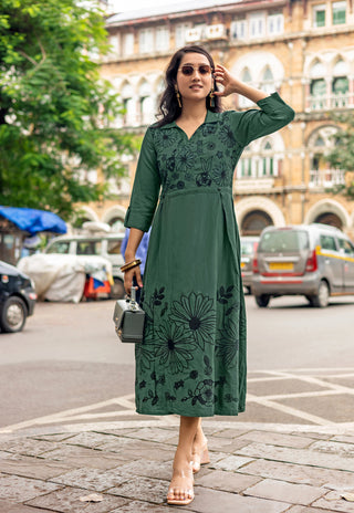 Thread-Work Rayon Frock – Design 3006 - product view 2