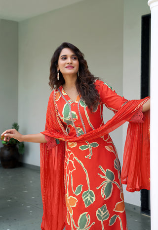 Printed Kurta Set with Dupatta – Design 3007 - product view 2