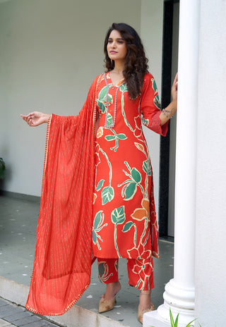 Printed Kurta Set with Dupatta – Design 3007 - product view 5