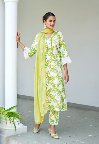 Printed Kurta Set with Dupatta – Design 3008 - product view 4