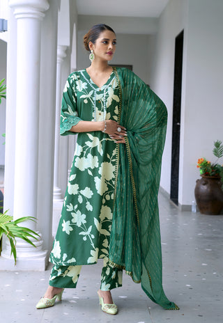 Printed Kurta Set with Dupatta – Design 3012 - product view 2