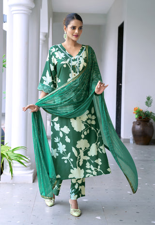 Printed Kurta Set with Dupatta – Design 3012 - product view 3