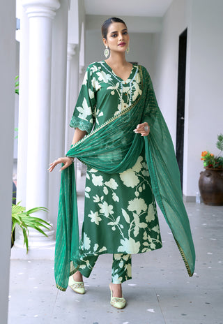 Printed Kurta Set with Dupatta – Design 3012 - product view 4