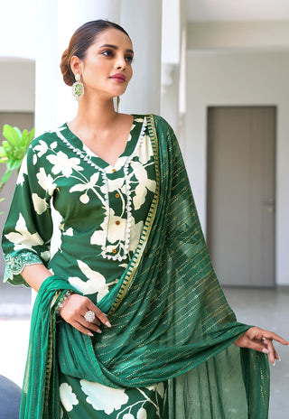 Printed Kurta Set with Dupatta – Design 3012 - product view 7