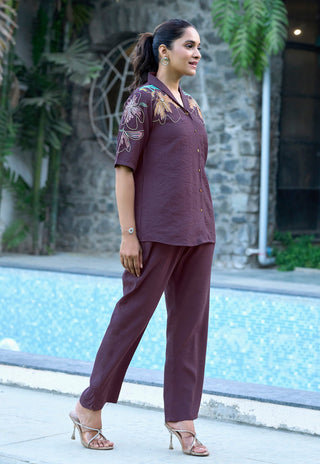 Women Viscos Creap Thred & Hand work Co-ords-DAIZY