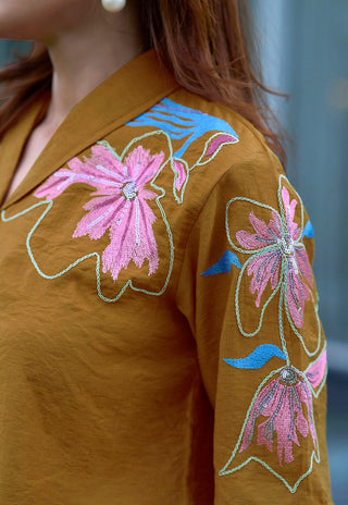 Women Viscos Creap Thred & Hand work Co-ords-DAIZY