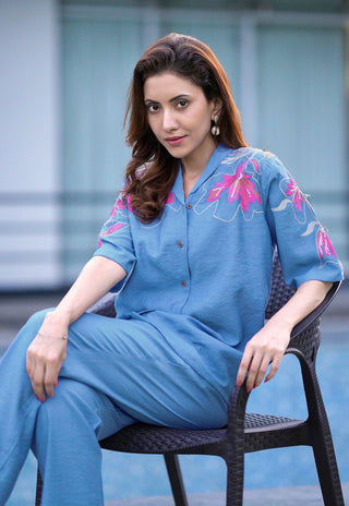 Women Viscos Creap Thred & Hand work Co-ords-DAIZY