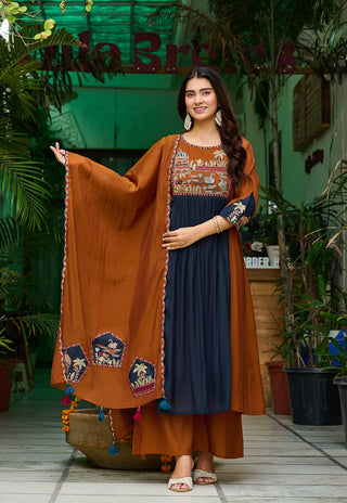 Embroidered Kurta Set with Dupatta – IV-1106 - product view 3
