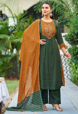 Embroidered Kurta Set with Dupatta – IV-1120 - product view 1
