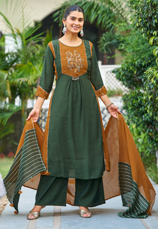 Embroidered Kurta Set with Dupatta – IV-1120 - product view 2