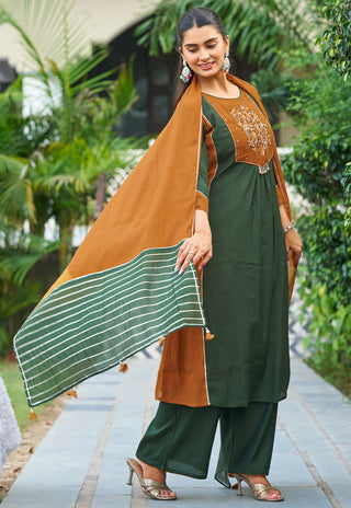 Embroidered Kurta Set with Dupatta – IV-1120 - product view 3