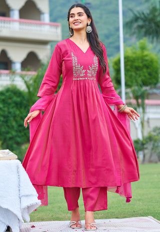 Embroidered Kurta Set with Dupatta – IV-1145 - product view 3