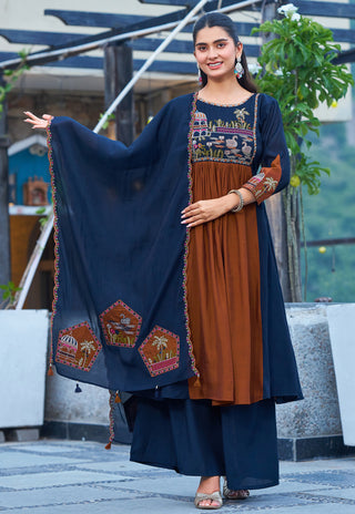 Embroidered Kurta Set with Dupatta – IV-1162 - product view 2