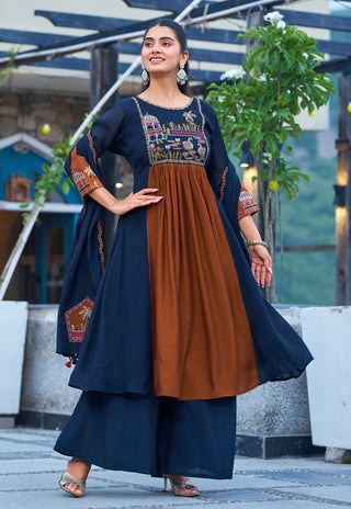 Embroidered Kurta Set with Dupatta – IV-1162 - product view 3