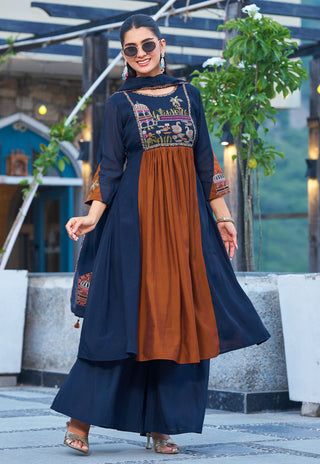 Embroidered Kurta Set with Dupatta – IV-1162 - product view 4