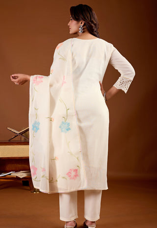 Ivory Garden Printed Kurta Set - product detail view