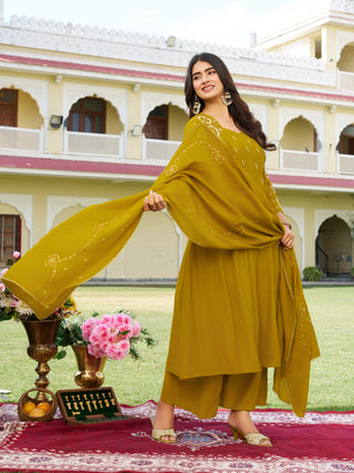 Golden Hour Embroidered Kurta Set - product detail view