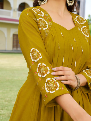 Golden Hour Embroidered Kurta Set - product detail view