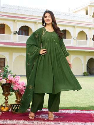Forest Grace Embroidered Kurta Set - product detail view