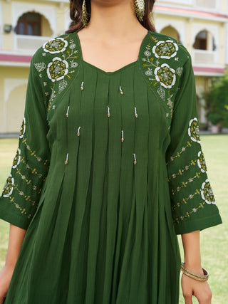 Forest Grace Embroidered Kurta Set - product detail view