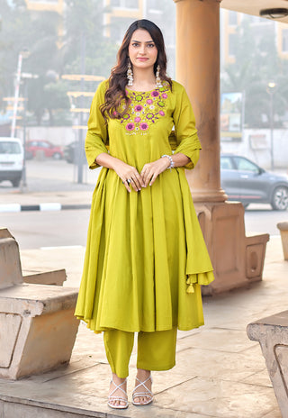Cotton Kurta Set with Dupatta – Design 4001 - product view 1