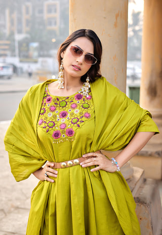 Cotton Kurta Set with Dupatta – Design 4001 - product view 3