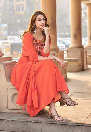 Cotton Kurta Set with Dupatta – Design 4002 - product view 2