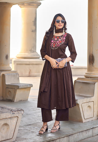 Cotton Kurta Set with Dupatta – Design 4003 - product view 2