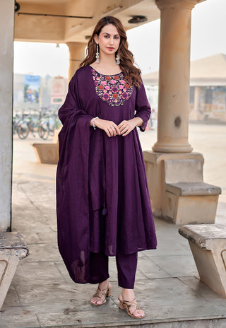Cotton Kurta Set with Dupatta – Design 4004 - product view 1